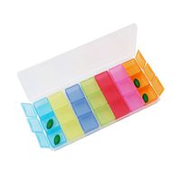 LJSLYJ 21 Compartments Pill Organizer Box, Medicine Remainder Case