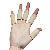 TRIXES X 10 Black Stretchy Finger Protector Sleeves for Arthritis (White)