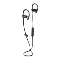 Wireless Bluetooth Earbuds Headphones Waterproof in Ear Flexible Earphone with EarPlug Noise Cancelling Sport Headsets Compatible with iPhone iPad Android Smart Bluetooth Device - Black