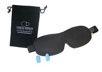 Dream Shields Sleeping Eye Mask Kit with Earplugs and Cloth Carry Pouch