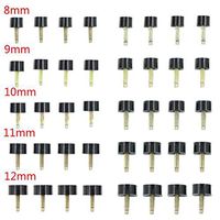 LinaLife 40pcs/20pairs High Heel Tips Black High Heel Shoe Repair Tips Taps Dowel Lifts Replacement, 5 Different Size（8mm~12mm）Steel pin of 3 mm