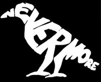 Keen Nevermore The Raven Edgar Allan Poe Vinyl Decal Sticker|Cars Trucks Vans Walls Laptops|White|5.5 in|KCD551