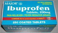 Major Ibuprofen Pain Reliever / Fever Reducer 200mg Coated Tablets -250- (NSAID)