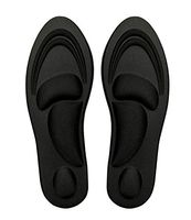 Runee Memory Foam Comfort Insole - Help Against Plantar Fasciitis and Foot Pain. Cushioning Metatarsal, Arch Support and Heel Support (Black, Small)
