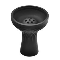Hookah Bowl - Silicone Phunnel Shisha Bowl Perfect Work as Smoking Accessories Durable Shisha Narguile Hookah Kit (Black)