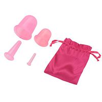 Silicone Vacuum Body Massage Helper Anti Cellulite Massager Cups Cupping 4pcs/set (pink)