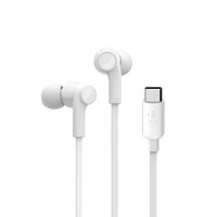 Belkin in-Ear USB-C Headphones w/Mic Control (Headphones for Note10, Note10+, Google Pixel 3, 3XL, iPad Pro and More) USB-C Earbuds, USB-C Earphones (White)
