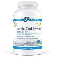 Nordic Naturals Pro - Arctic Cod Liver Oil CLO, Supports Heart and Brain Health - Lemon-Flavored 180 Soft Gels