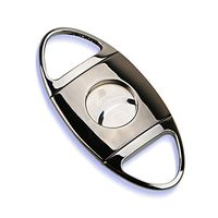 OYHBO Cigar Cutter Stainless Steel Guillotine Style Double Blades Cutter Perfect for Most Cigars (Black)