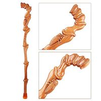 Yadianna Cozy Walking Stick Solid Wood Old Wooden Faucet Stick Mahogany Cane Cherry Hand-Carved Grandma/Grandpa, 95CM
