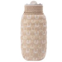 YUN Cute Honey Pot Water Injection Hot Water Bag Winter Send Knit Jacket Anti-hot Hand (Color : Gray)