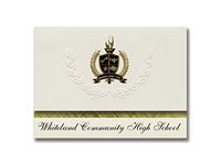 Signature Announcements Whiteland Community High School (Whiteland, IN) Graduation Announcements, Presidential style, Basic package of 25 with Gold & Black Metallic Foil seal