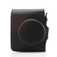 Hellohelio Retro Classic Leatherette Instax Camera Vintage Compact Case for Fujifilm Instax Mini 90 Neo Classic Instant Film Camera (Black Case)