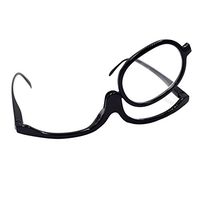 Foldable Reader Magnifier Flip Down Lens Folding Cosmetic Womens Make Up Reading Glasses +2.00 (Black, 3.50)
