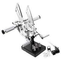 Frames & Fittings CNC Piede Del Motociclo Pioli Resto Pedali Pedane Posteriore for Honda CBR CBR 954RR 929RR 2000-2003 CBR954RR CBR929RR - (Color: Silver)