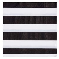 Cocktail Napkins - 150-Pack Luncheon Napkins, Disposable Paper Napkins Party Supplies for Kids Birthdays, 2-Ply, Black and White Striped Design, Unfolded 13 x 13 Inches, Folded 6.5 x 6.5 Inches