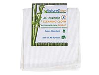 NaturesZway Rayon Bamboo All Purpose Cleaning Cloth, 12 x 14 Inches, 2 Cloths Per Pack - 3 Pack