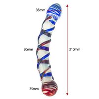 LB Small Natural Ultra-Smooth Double Ended Sided Crystal Skin Friendly Clear Glass Stick for Women Men Female Beginners