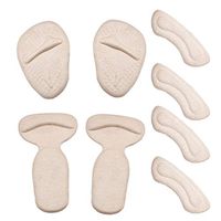 Viewm Heel Cushion Inserts 8pcs for Women Heel Grips Cushion Insert Pads for Shoes Ball of Foot Cushion Reusable Soft High Heel Liners Beige