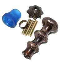 Eve.Store Wooden Walking Stick Handle Vintage Ebony Decorated Brown Handle Men Women