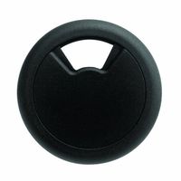 Cord Away Wire Organizer Grommet, 3 1/8" Diameter (80mm), 3 Adjustable Openings, Black