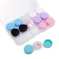 Travel 6 Pack Contact Lens Case Container Holder Storage Box Portable Contact Lens Travel Kits (Opaque)