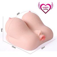 Soft and Flexible Cute Doll Men 3D Realistic Silicone Waterproof Safety Material Happy Double Hole Design Scene Props (Color : Skin Color)