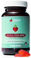 Yuve Whole Food Chelated Iron 18 mg Supplement - Formulated for Maximum Absorbption - Supports Healthy Heart & Blood Cells - Boosts Energy & Cognitive Functions - Vegan, Non-GMO, Gluten-Free - 60 Caps