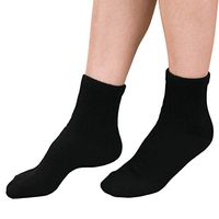 Diabetic Ankle Socks - 3 Pack, Large, Khaki/Black/White