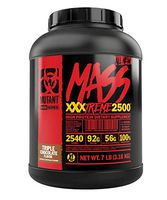 Mutant Mass XXXtreme Gainer – Whey Protein Powder – Build Muscle Size and Strength – High Density Clean Calories – 7 lbs – Triple Chocolate