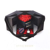Attic Room Gift Boxes – 9.4x9.4x8.6-inches Box in Pink/Black (Black) - DIY Valentine’s Day Box – Anniversary Present Bundle – Creative Gift Box for Birthdays, Anniversary, Wedding and Valentine’s Day