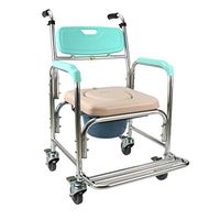 Zcxbhd Old Man Toilet Bowl Pulley Commode Chair Lift Armrest Toilet Chair Backrest Bathing Disabled Wheelchair Nursing Mobile Commode (Color : A)