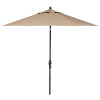 Treasure Garden 9-Foot (Model 810) Deluxe Auto-Tilt Market Umbrella with Bronze Frame and Sunbrella Fabric: Heather Beige (Includes Extended Frame Warrantee)