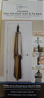 Adjustable Over-the-door Scarf & Tie Rack