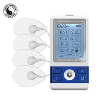 8 Modes Best tens EMS nmes Unit Machines Electric Electron Electronic Pulse Back Neck Legs Massagers Handheld for Back Neck Shoulder Knee Pain tmj Replacement Pads Blue BM8GL HealthmateForever