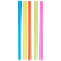 BWS 8 1/2" Colossal Neon Unwrapped Straw, Case of 4000