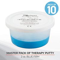 Sammons Preston Master Pack, Therapy Putty For Physical Therapy Exercises, Hand Grip and Strength Training, For Stress and Pain Relief, Occupational Therapy, Set of 10, 2 Ounces, Blue, Firm