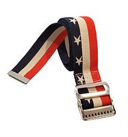 Gait Belt by LiftAid - Stylish Patient Walking and Transfer Belt with Metal Buckle - Assits Nurses, Caregivers, Occupational and Physical Therapy - Washable - 60"L x 2"W (Flag)