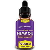 BIODENS Hemp Oil Drops, 10 000 mg, Natural CO2 Extracted, 100% Organic, Pain, Stress, Anxiety Relief, Reduce Insomnia, Vegan Friendly, Zero CBD, Zero THC