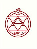 Roy Mustang Alchemy Fire Transformation Emblem - Vinyl - 5" wide (Color: RED) decal laptop tablet skateboard car windows stickers