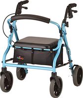 NOVA Zoom Rollator Walker with 18” Seat Height, Sky Blue
