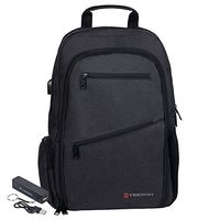 Large Lightweight Water-Resistant 19" Laptop Backpack-for School, Travel & Recreation, for Men & Women (Charcoal Black)