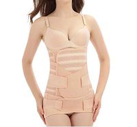 Ewanda store 3 in 1 Postnatal Shapewear Postpartum Support Recovery Belly Wrap Waist/Pelvis Belt Body Shaper,Apricot,Medium