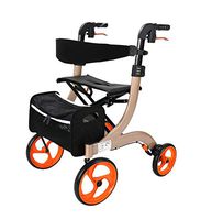 LXT PANDA Folding Rollator Walker, Compact Rolling Walker with Seat and Carry Bag, Transport Chair Mobility Rollator, for Adult, Senior, Elderly & Handicap.