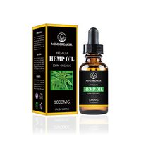 Hemp Oil for Pain Extract, Anxiety & Stress Relief 1000mg - May Help with Sleep, Mood, Stress + More! 100% Natural, Organic Hemp Drops - Rich in Vitamin E, D- Rich in Omega 3,6,9 Fatty Aci (1oz)