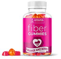 Fiber Gummies by Ahana Nutrition – Vegetarian Friendly Fiber Supplement to Help Support Digestion and Metabolism (5g Per Serving – 60 Orange and Berry Flavored Gummies)