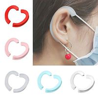 3 Pair Silicone Mask Ear Hook Soft Mask Companion Anti-leak Anti-pain Invisible Earmuffs Recycling Ear Protection Artifact (Red)