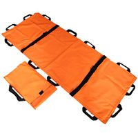 XRong Oxford Folding Soft Stretcher with 12 Handles Waterproof Emergency Rescue Back Stretch with Storage Bags for Hospital,Clinic,Home,Sports Venues,Weight Capacity 350 lbs (Orange)