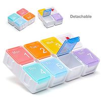 Portable Weekly (7-Day) Pill Organizer, Daily Pill Box with Moisture-Proof,Pill Case Large Compartment to Hold Vitamins,Fish Oil,Supplements and Medication - Great for Travel