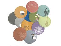 eVincE Pack of 1(12 Tags) Circular Gift Tags to Complete Your Gifts - 9.5 cms Diameter